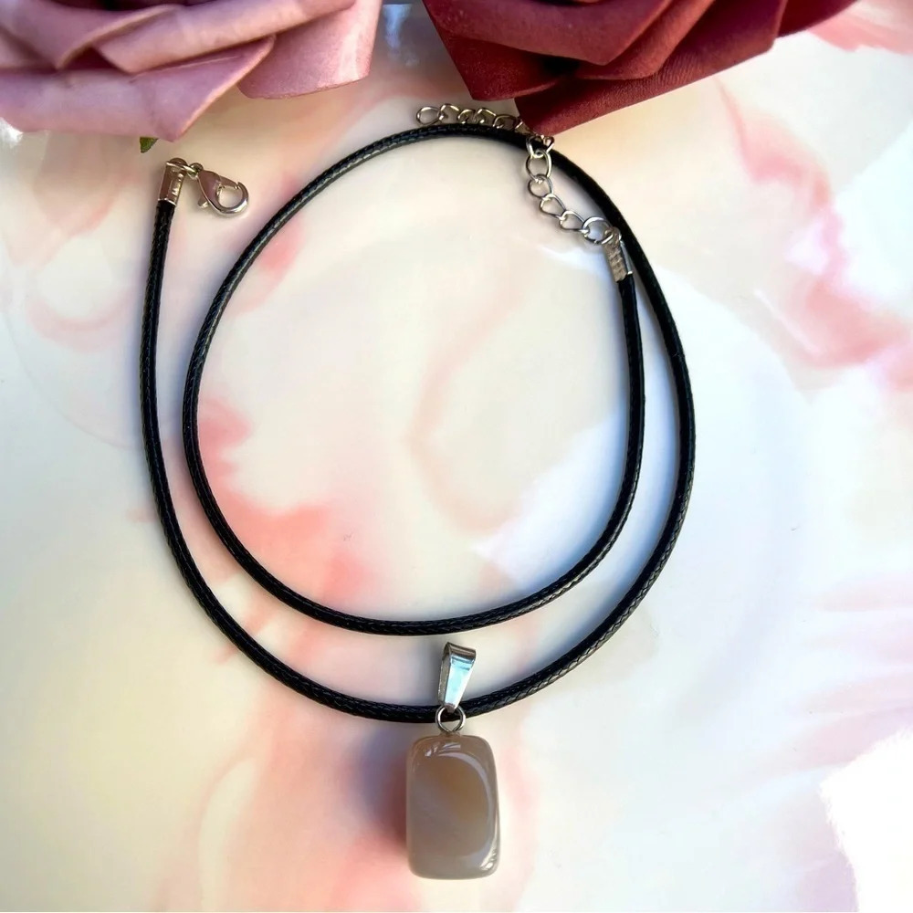 Natural Stone Pendant Necklace